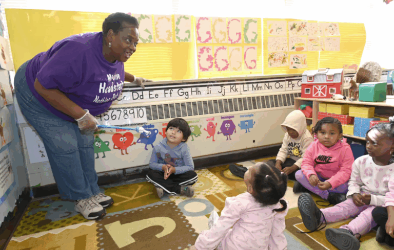 SCAP Head Start Teacher with students